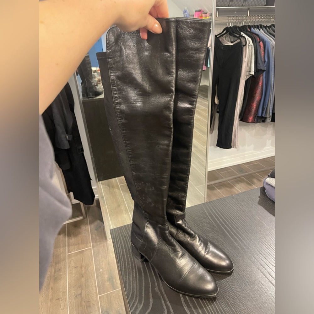 Stuart Weitzman 5050 over the knee leather boots in size 9